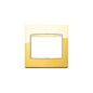 Eikon British Std Square Cover Plate, Gold G24 Gold Inner Frame, Metal, 1 Monoblock Device