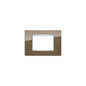 Eikon Square Cover Plate, Bright Metallic Siena Chrome Inner Frame, Metal, 3 Module