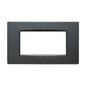 Plate: Metal, Bright Matte Anthracite, 4M Square, Eikon