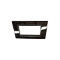 Eikon Square Cover Plate, Black Chrome Die-Cast Metal, 4 Module