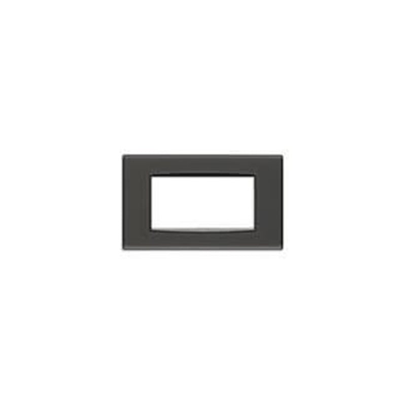 Eikon Square Cover Plate, Reflex Graphite Technopolymer, 4 Module