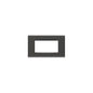 Eikon Square Cover Plate, Reflex Graphite Technopolymer, 4 Module