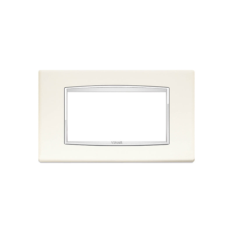 Plate: Metal, Arctic White 4M, Square, Eikon Chrome