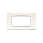 Plate: Metal, Arctic White 4M, Square, Eikon Chrome