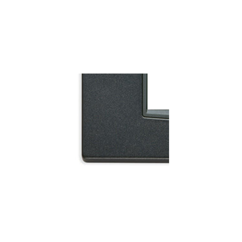 Eikon-Total Look Square Cover Plate, 7 Modules Matte Anthracite 15, Die-Cast Metal