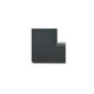 Eikon-Total Look Square Cover Plate, 7 Modules Matte Anthracite 15, Die-Cast Metal