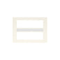 Eikon Square Cover Plate, White Technopolymer, 14 Module