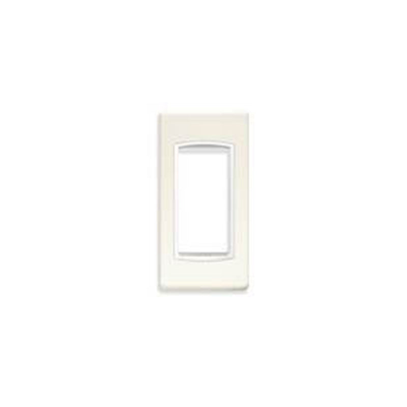 Eikon Square Cover Plate, Arctic White White Inner Frame, Die-Cast Metal, 1 Module Panel