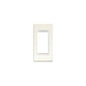 Eikon Square Cover Plate, Arctic White White Inner Frame, Die-Cast Metal, 1 Module Panel