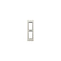 Eikon-Total Look Square Cover Plate, Matte Silver Next Inner Frame, Die-Cast Metal, 2 Module Panel