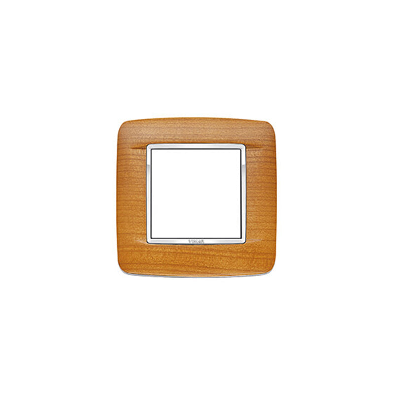 Eikon Round Cover Plate, Wood, American Cherry 2 Module