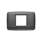 Eikon Round Cover Plate, Matte Anthracite Die-Cast Metal, 2 Module (Central)