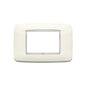 Eikon-Chrome Round Cover Plate, Bright Arctic White, Die-Cast Metal, 3 Module