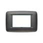 Eikon Round Cover Plate, Matte Anthracite Die-Cast Metal, 3 Module