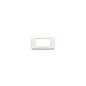 Eikon Round Cover Plate, Bright Arctic White, Die-Cast, 4 Module
