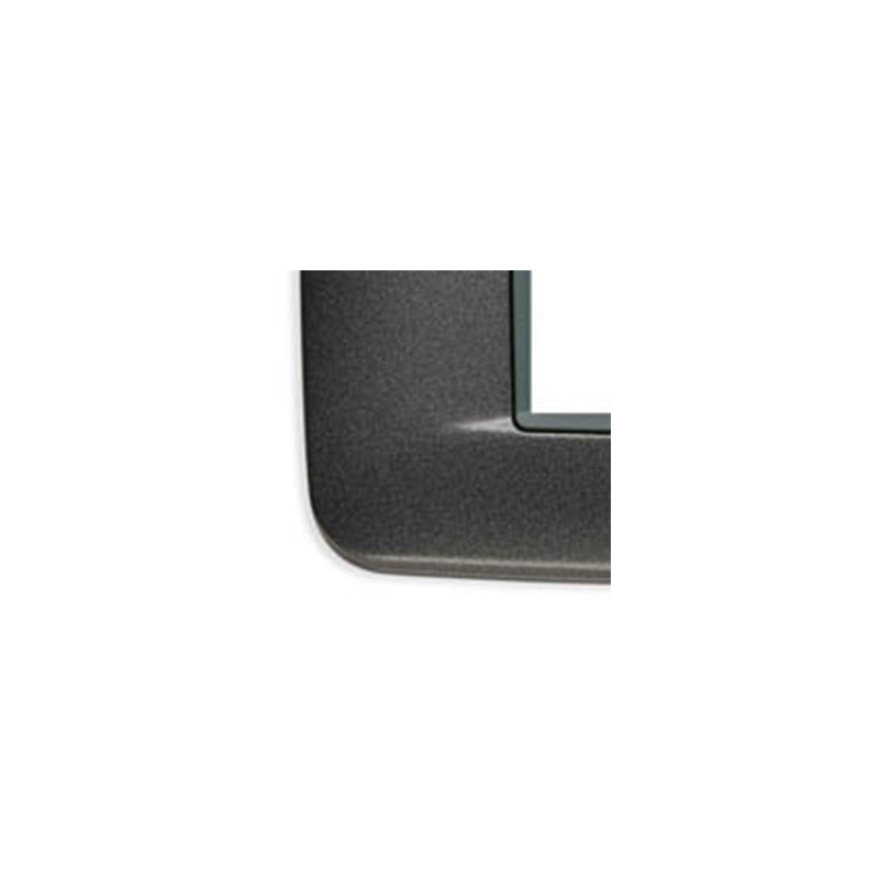 Eikon Round Cover Plate, Matte Anthracite Die-Cast Metal, 4 Module