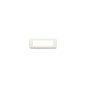 Eikon-Total Look Round Cover Plate, Arctic White White Inner Frame, Die-Cast Metal, 7 Module