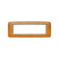 Eikon Round Cover Plate, Wood, American Cherry 7 Module