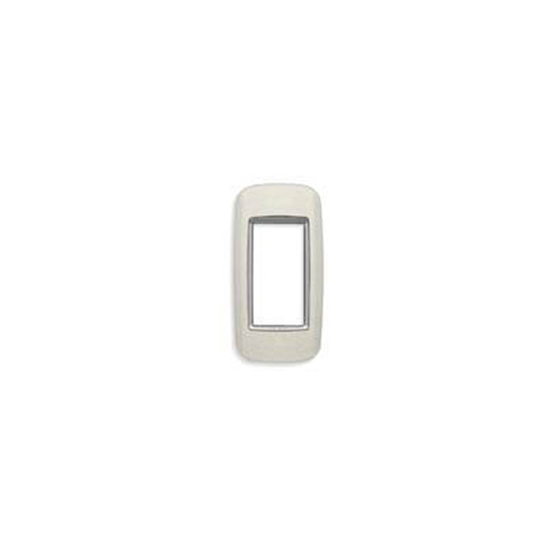 Eikon Total Look Round Cover Plate, Matte Silver Die-Cast Metal, 1 Module