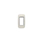 Eikon Total Look Round Cover Plate, Matte Silver Die-Cast Metal, 1 Module