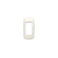 Eikon-Total Look Round Cover Plate, Arctic White White Inner Frame, Die-Cast Metal, 1 Module Panel