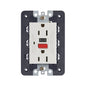 Eikon Outlet, USA Duplex, GFCI, 2P+E 15A/125V Next (Silver), 3 Module