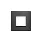 Eikon Evo Plate, Total Black Aluminum, 2 Module