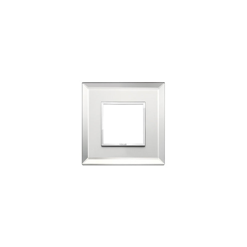Eikon Evo Plate, Silver Ice Glass, 2 Module