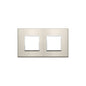 Eikon Evo Square Plate, Neutral Bronze Aluminum, 4 Module (2+2)