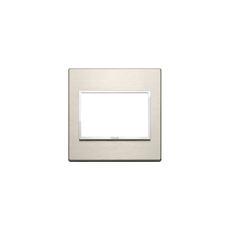 Eikon Evo Square Plate, Neutral Bronze Aluminum, 3 Module