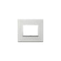 Eikon Evo Plate, Next Grey Aluminum, 3 Module
