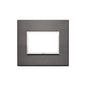 Eikon Evo Plate, Lava Grey Aluminum, 3 Module
