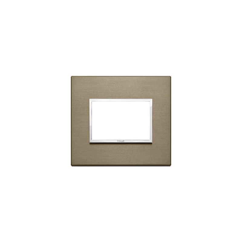 Eikon Evo Plate, Dark Bronze Aluminum, 3 Module