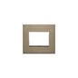 Eikon Evo Plate, Dark Bronze Aluminum, 3 Module