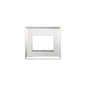 Eikon Evo Plate, Silver Ice Glass, 3 Module
