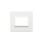 Eikon Evo Plate, Total White Aluminum, 3 Module