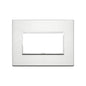 Eikon Evo Plate, Brilliant Alluminum Aluminum, 4 Module