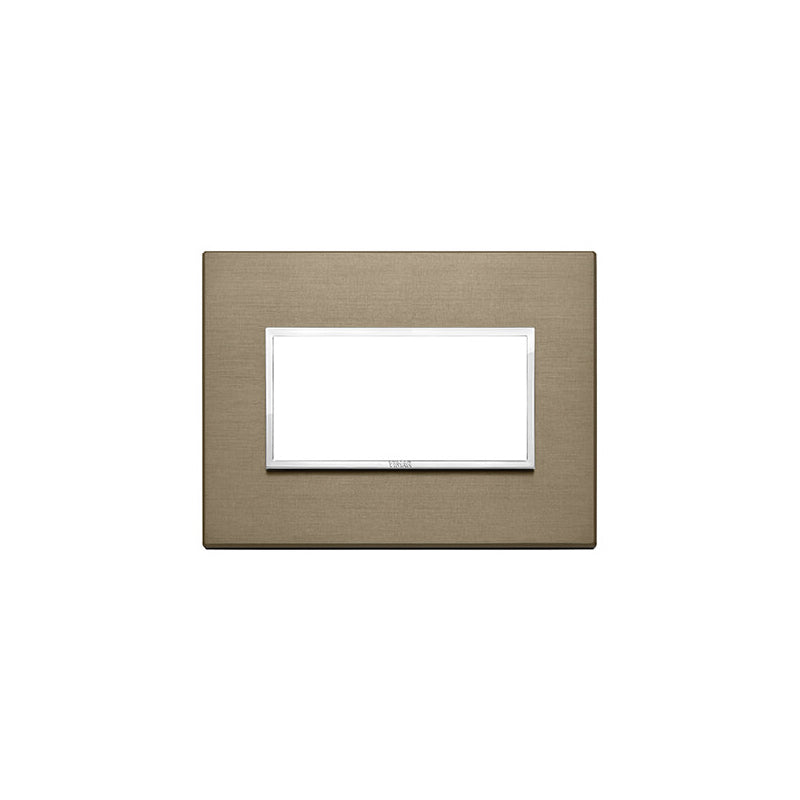 Eikon Evo Plate, Dark Bronze Aluminum, 4 Module