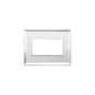 Eikon Evo Plate, Silver Ice Glass, 4 Module