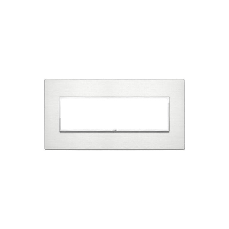 Eikon Evo Plate, Brilliant Alluminum Aluminum, 7 Module