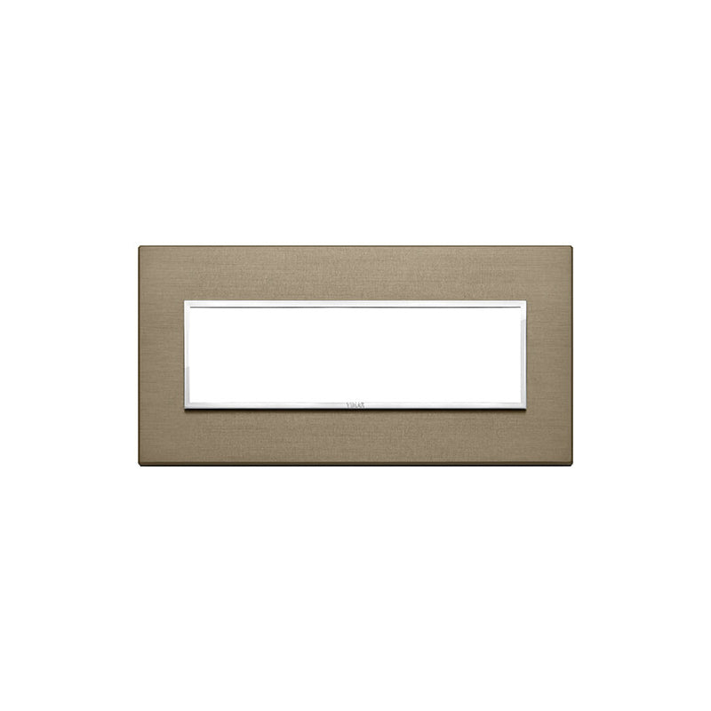 Eikon Evo Plate, Dark Bronze Aluminum, 7 Module