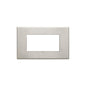 Eikon Exe Cover Plate 4 Module, Metal Brushed Nickle