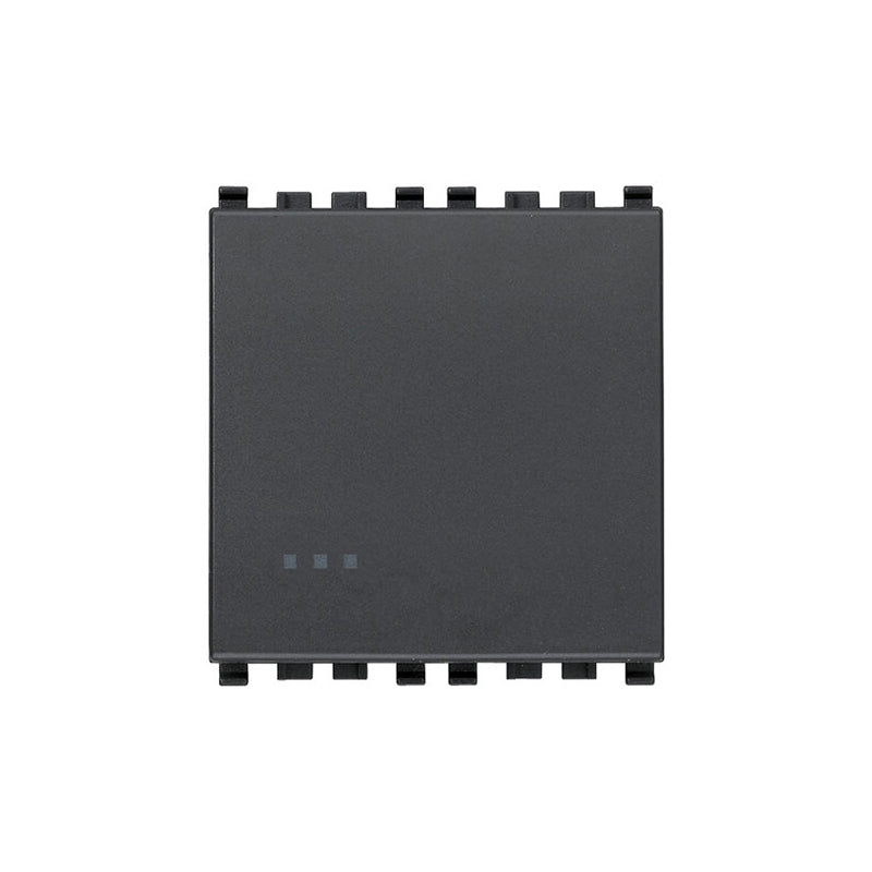 Eikon 1-Way Switch, 1P/1T, 16A-250V Illuminable, 2 Module, Grey