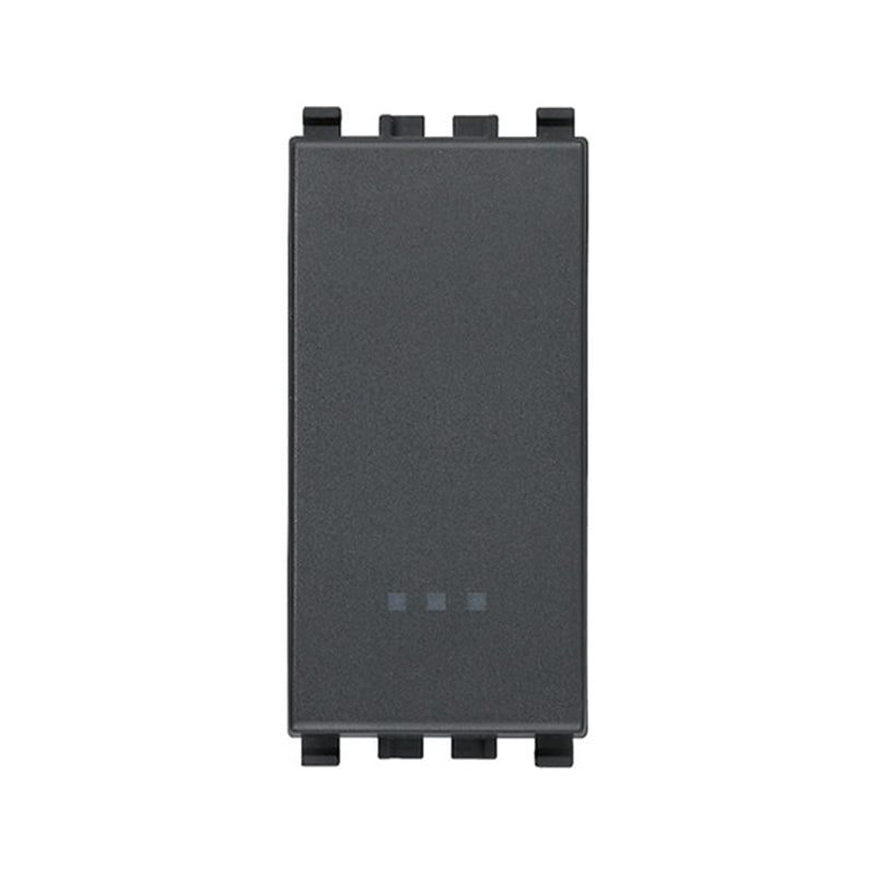 Eikon 3-Way Switch, 1P/2T, 16A-250V Illuminable, 1 Module, Grey