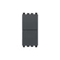 Eikon Momentary Switch, 1P/2T, (NO+NO), 10A Illuminable, 1 Module, Grey