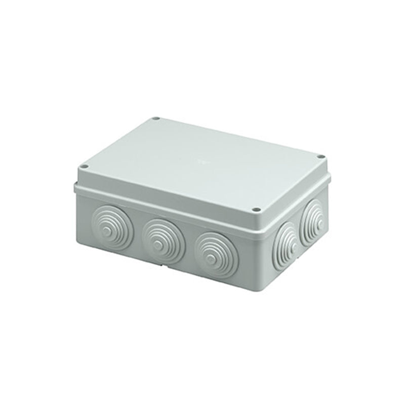 Surface Mounting Box, IP55, With Cable Entries, Grey, 7.75"