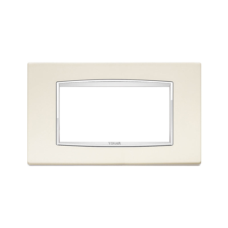 Plate: Metal, Antique White 4M, Square, Eikon