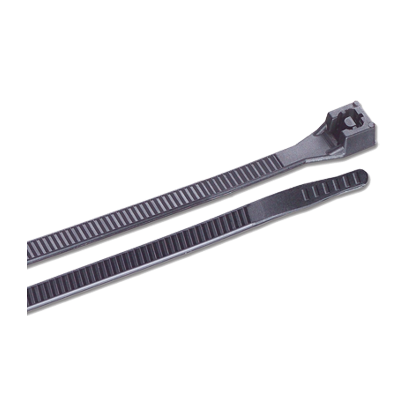 Cable Tie, 8", UV Black, 100 ea.