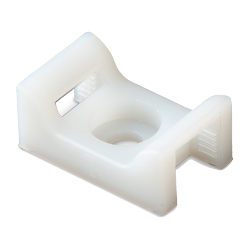 Cable Tie Mount, #8 Screw, Natural, 25