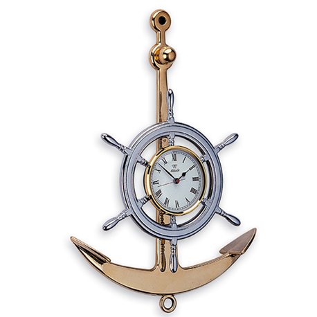 Anchor and clock on steering wheel
